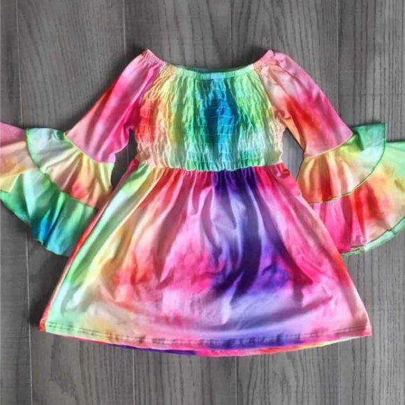 Other - Bright Rainbow Tye Dye Dress
